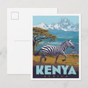 Carte Postale Kenya Afrique Voyage Vintage