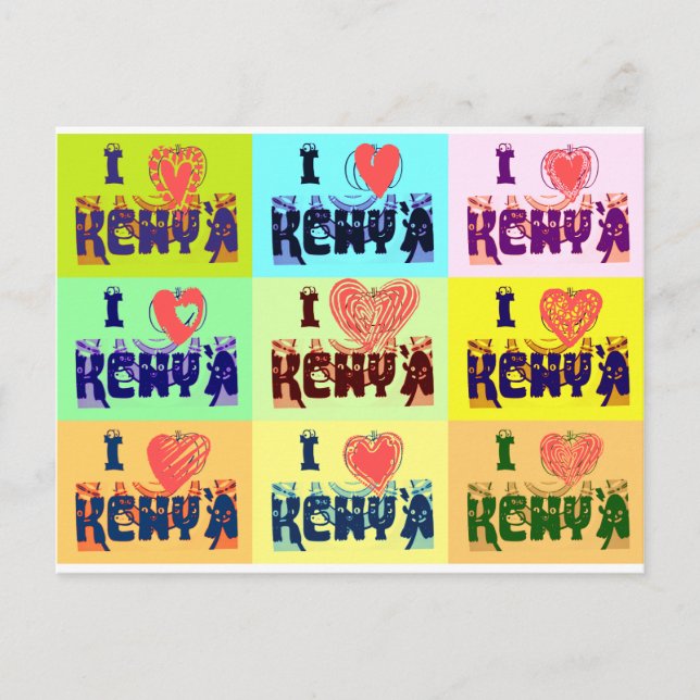 Carte Postale Kenya Travel Souvenir Pop (Devant)