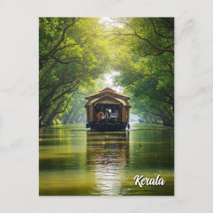 Carte Postale Kerala Houseboat Inde