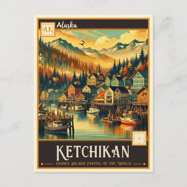 Carte Postale Ketchikan, Alaska | VINTAGE (Devant)