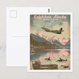 Carte Postale Ketchikan Alaska Vintage célèbre Travel Place
