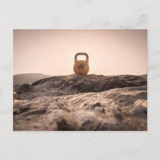 Carte Postale Kettlebell sur le sommet de la plus haute montagne