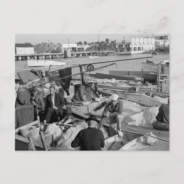 Carte Postale Key West Fishermen, années 1930 (Devant)