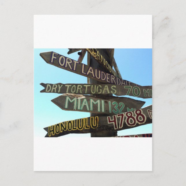 Carte Postale Key West Signs (Devant)
