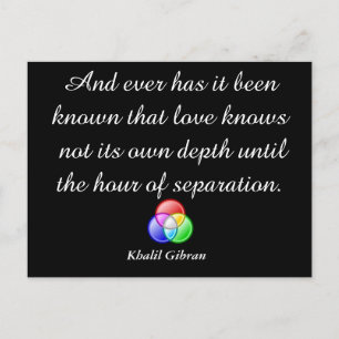 Carte Postale Khalil Gibran - citation