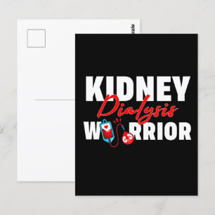 Carte Postale Kidney Dialysis Warrior Kidney Recipient