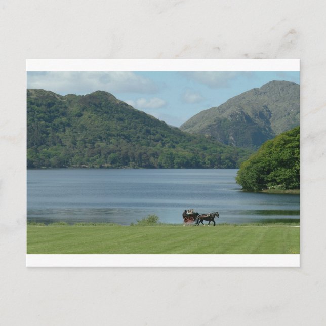 Carte Postale Killarney Lakes et Jarvey (Devant)