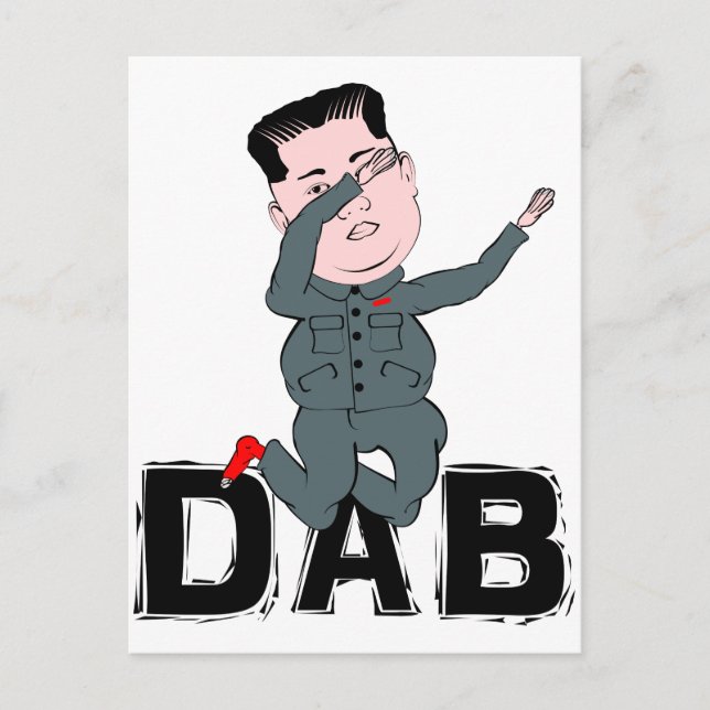 Carte Postale Kim Jong-Un en dab (Devant)