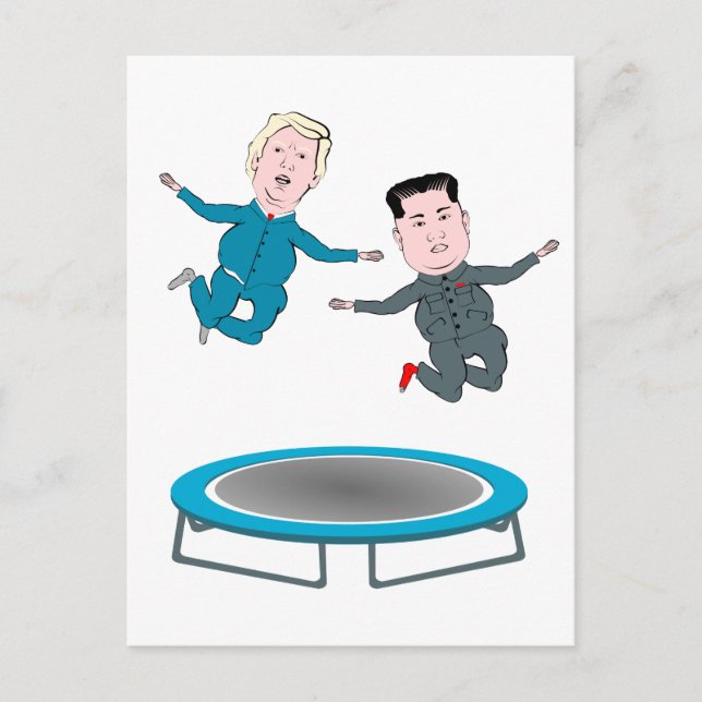 Carte Postale Kim Jong Un et le président Trump (Devant)