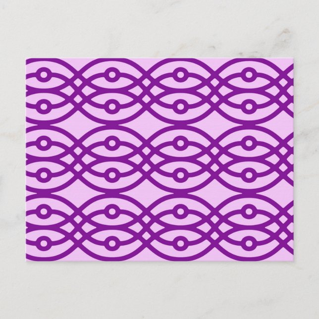 Carte Postale Kimono imprimé, lavande et violet (Devant)
