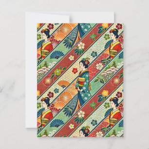 Carte Postale kimono japonais