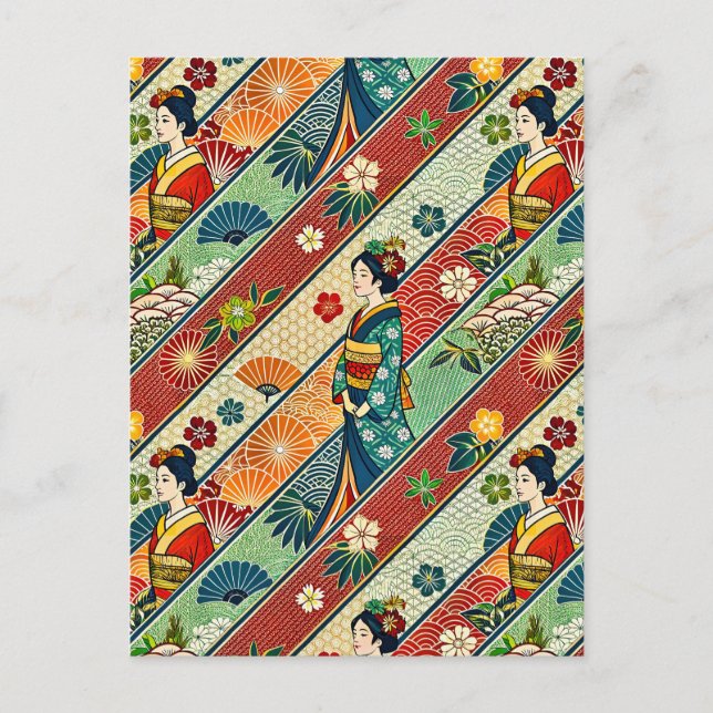 Carte Postale kimono japonais (Devant)