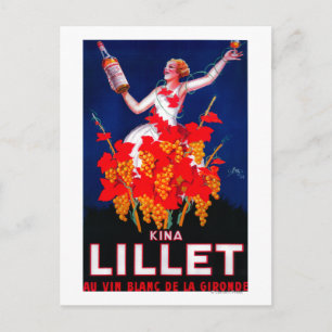 Carte Postale Kina Lillet Poster Vintage Europe