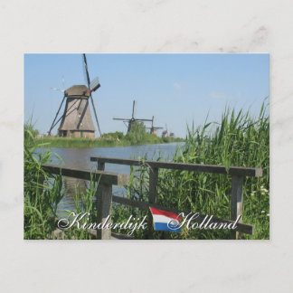 Carte Postale Kinderdijk Windmills Holland Postcard
