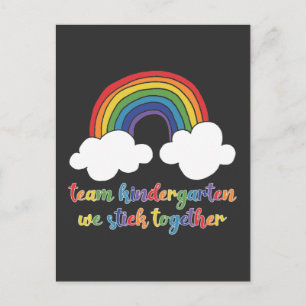 Carte Postale Kindergarten Team Rainbow Kids Enseignant Enfants