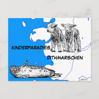 Carte Postale Kinderparadies Dithmarschen