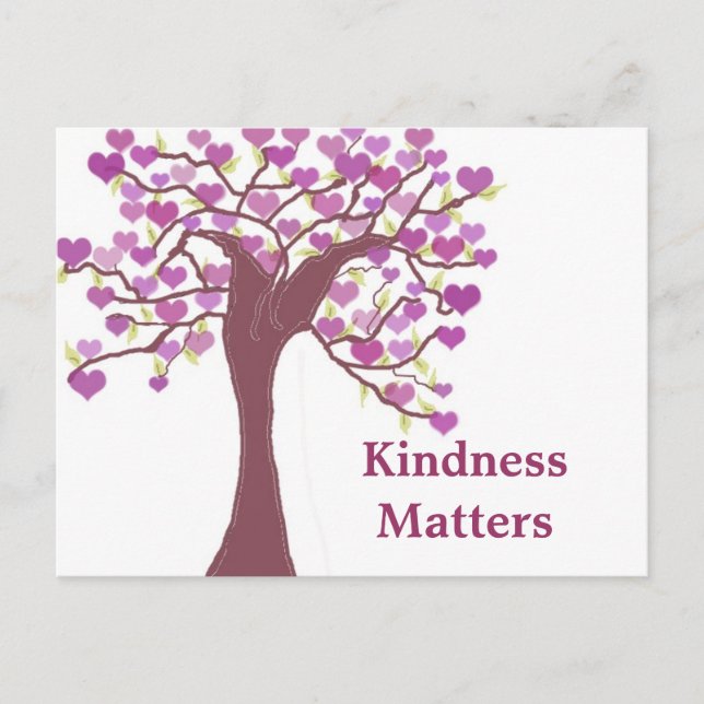 Carte Postale Kindness Matters Arbre des Coeurs (Devant)