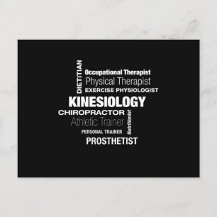 Carte Postale Kinesiology Kinesiologist Physio Physical Therapis