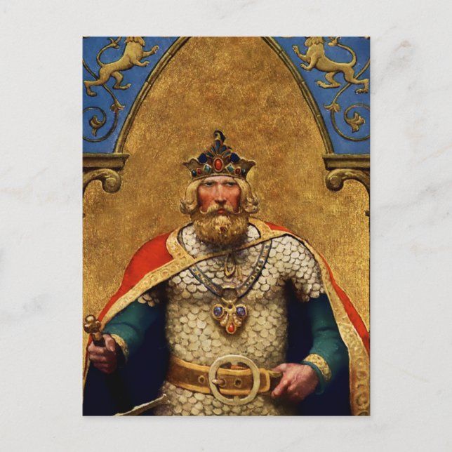 Carte Postale « King Arthur » par NC Wyeth (Devant)