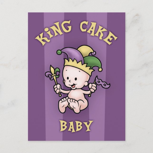 Carte Postale King Cake Baby (Devant)