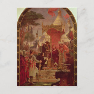 Carte Postale King John Granting the Magna Carta en 1215, 1900