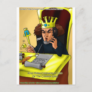 Carte Postale King Midas attrape Common Gold Dons Tee - shirts