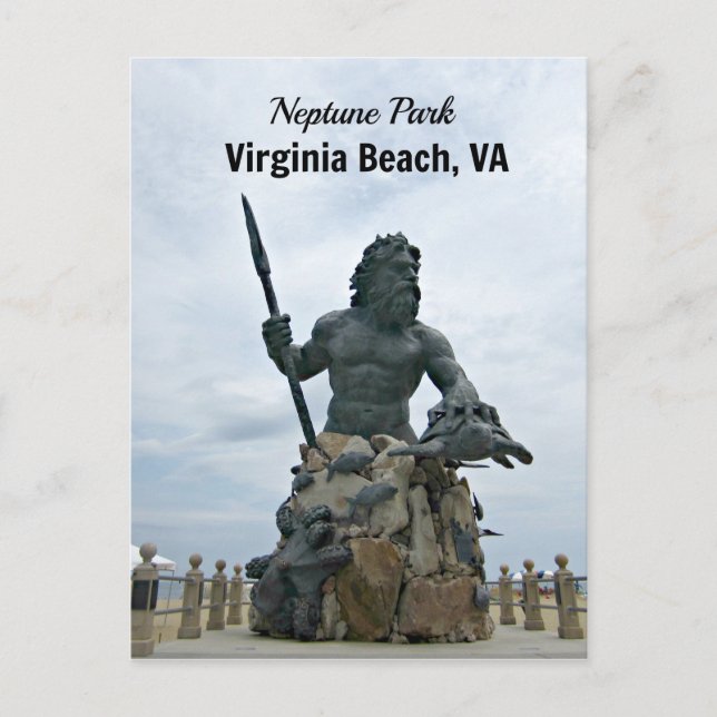 Carte Postale King Neptune Park, Virginia Beach, VA (Devant)