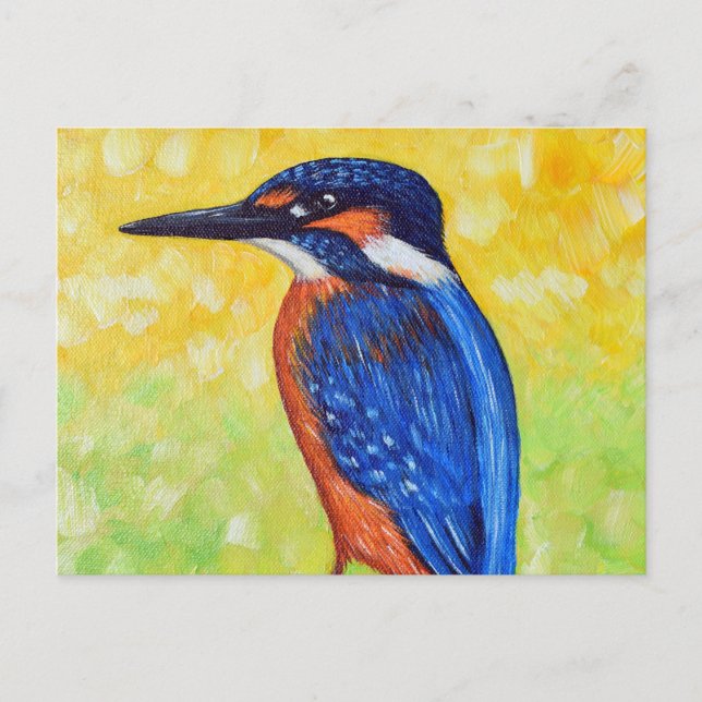 Carte postale Kingfisher Painting (Devant)