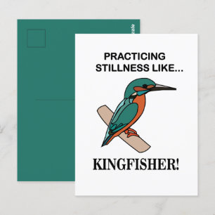 Carte Postale Kingfisher Pratiquant La Sticité Comme Kingfisher