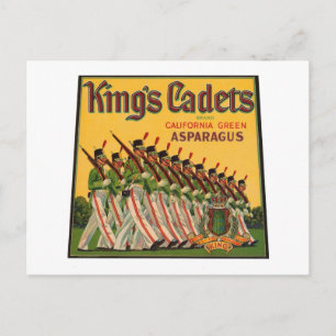 Carte Postale Kings Cadets Asparagus Vintage Crate Étiquette