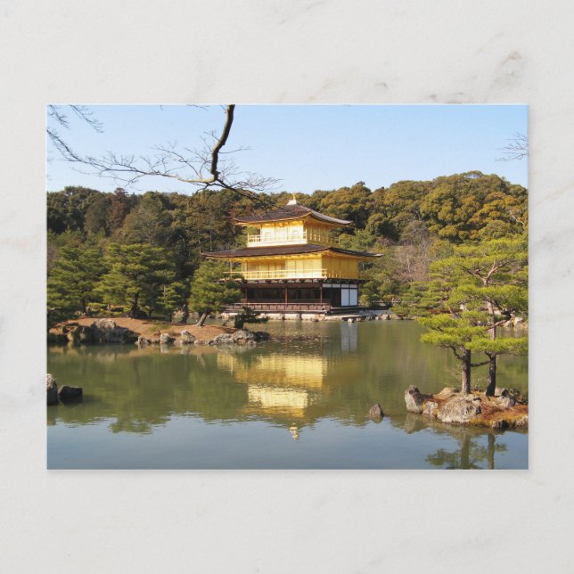 Carte Postale Kinkaku-ji 金 閣 Temple 寺 du Pavillon d'Or (Devant)