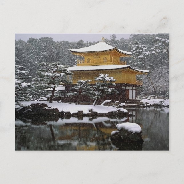 Carte Postale Kinkaku Snow (Devant)
