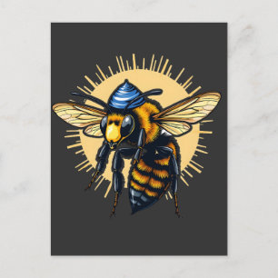Carte Postale Kippah juif de l'apiculture Hanoukka