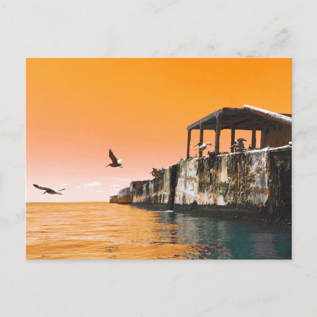 Carte Postale kiptopeke bateaux en béton et briques dreamdaze (Devant)