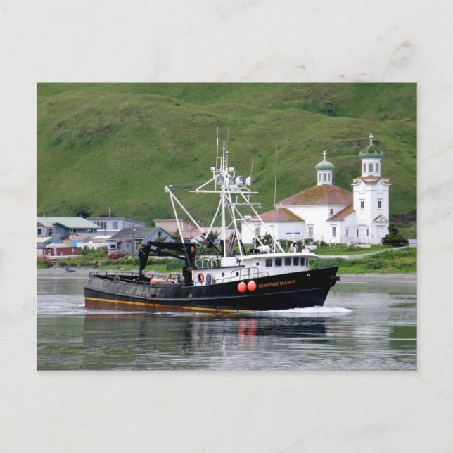 Carte Postale Kirsten Marie passant par la ville d'Unalaska, Ala (Devant)