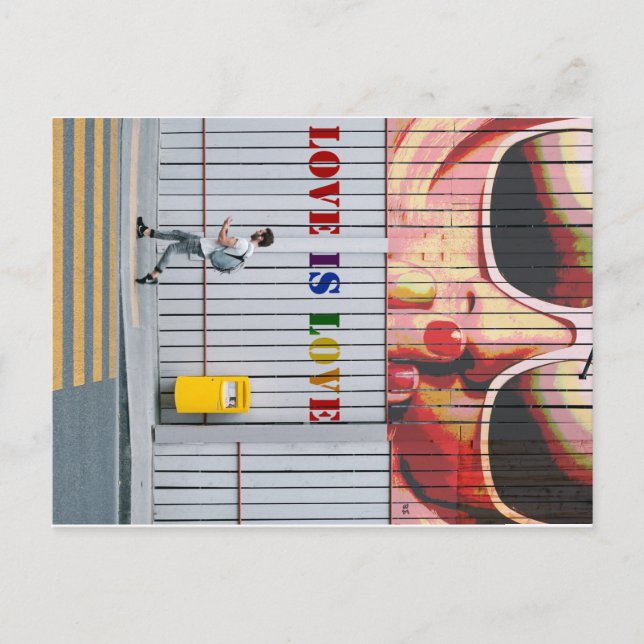 carte postale Kiss-Love Is Love Gay/Lesbian (Devant)