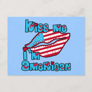 Carte Postale Kiss Me I'm American Products