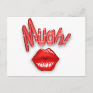 Carte Postale Kiss, muah