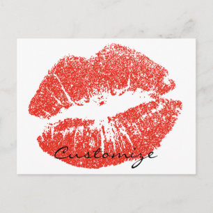 Carte Postale Kissing Red lips