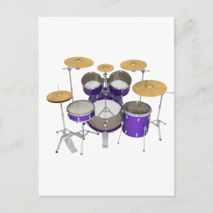 Carte Postale Kit de tambour pourpre :