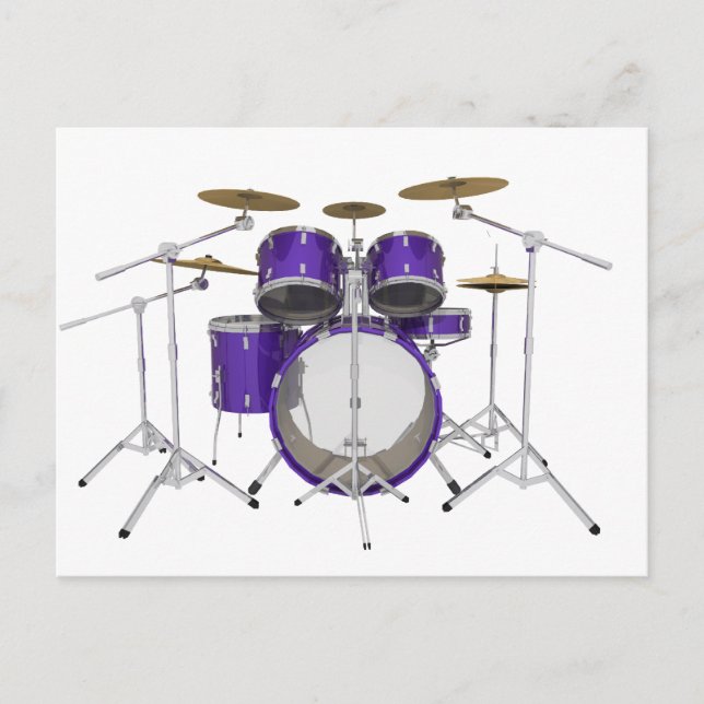 Carte Postale Kit de tambour pourpre : (Devant)