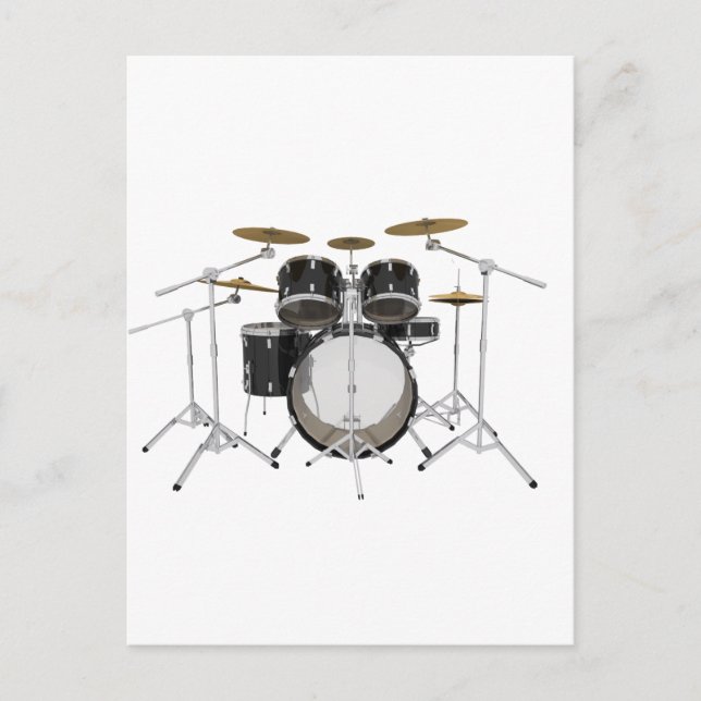 Carte Postale Kit tambour noir : (Devant)