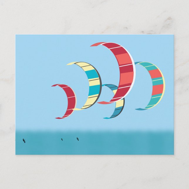 Carte Postale Kite Surf (Devant)