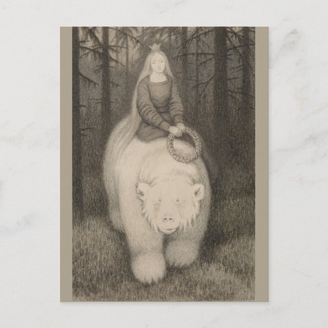 Carte Postale Kittelsen King Valemon L'ours blanc CC1000 (Devant)