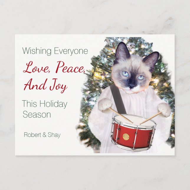Carte postale Kitten Carol Christmas (Devant)