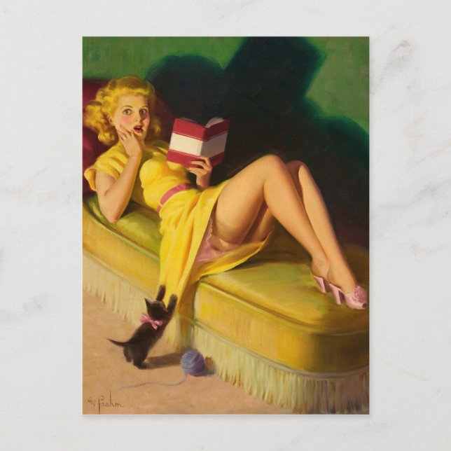 Carte Postale Kitten joueur (Devant)