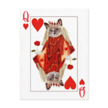 Carte postale Kitten Queen of Hearts