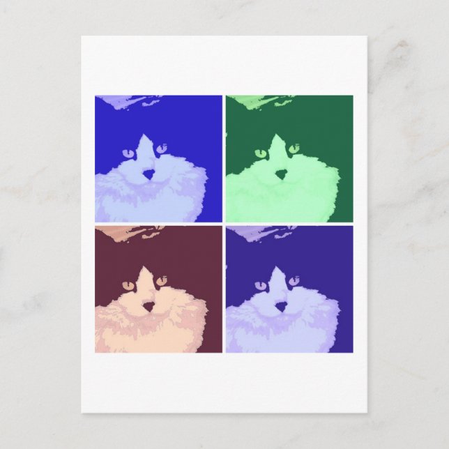 Carte Postale Kitty Cat Pop Art (Devant)