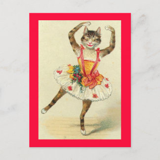 Carte Postale Kitty Dancing vintage