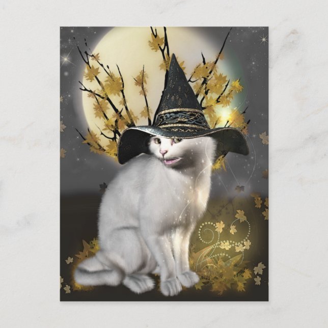 Carte Postale Kitty Le Chat Magique Sorcières (Devant)